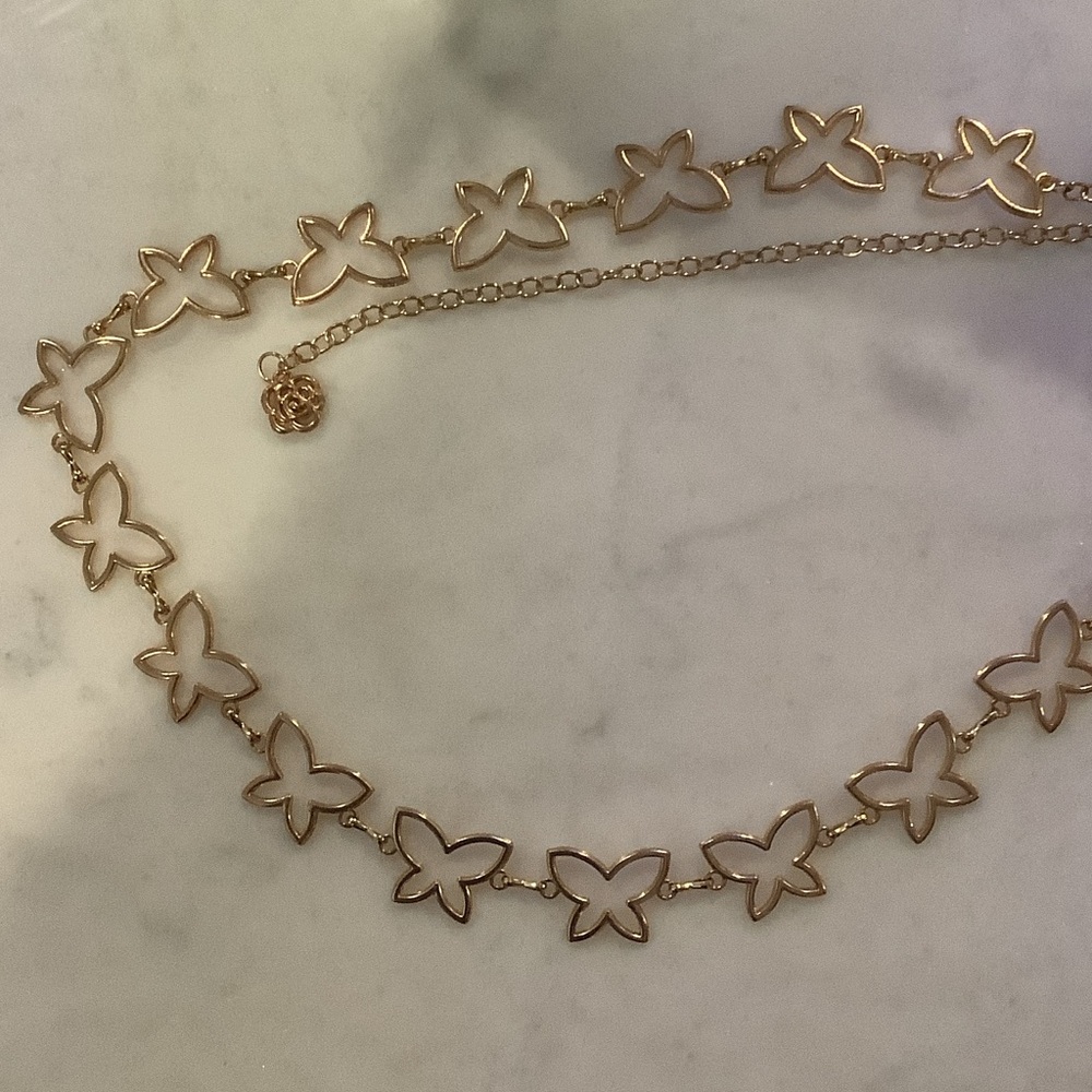 nOir Jewelry Gold Plated Butterfly Chain Belt, Brand New - Picture 3 of 3